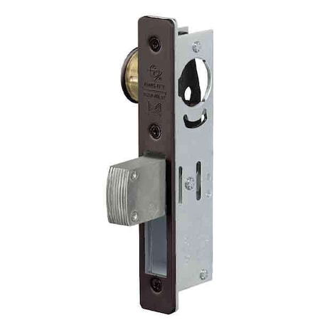 MS DEADBOLT 1-1/8 BS 313 1-1/8 Inch Backset Radius Faceplate Strike Not Included Dark Bro